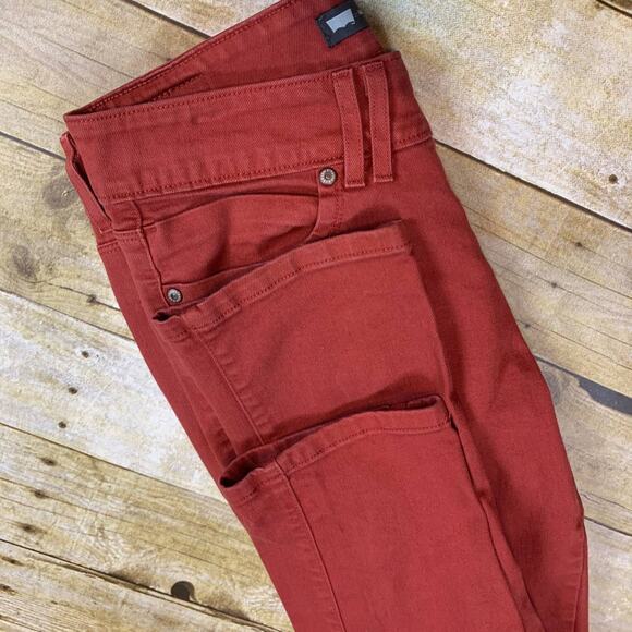 Levi's Mid Rise Skinny Jean Womens Size 8 Double Button Rust - Picture 3 of 6